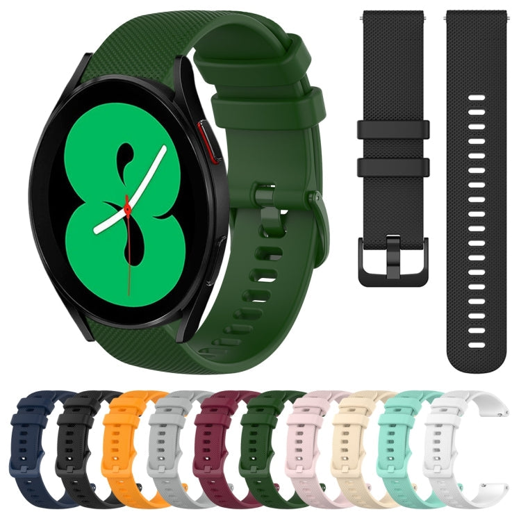 20mm Plaid Solid Color Silicone Watch Band, Series 2-Reluova