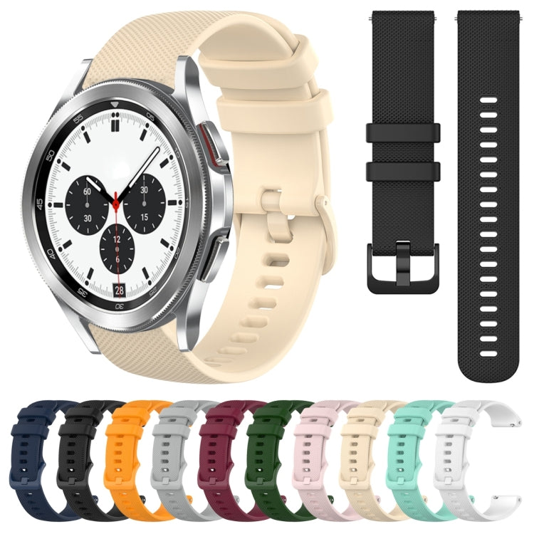 20mm Plaid Solid Color Silicone Watch Band, Series 2-Reluova