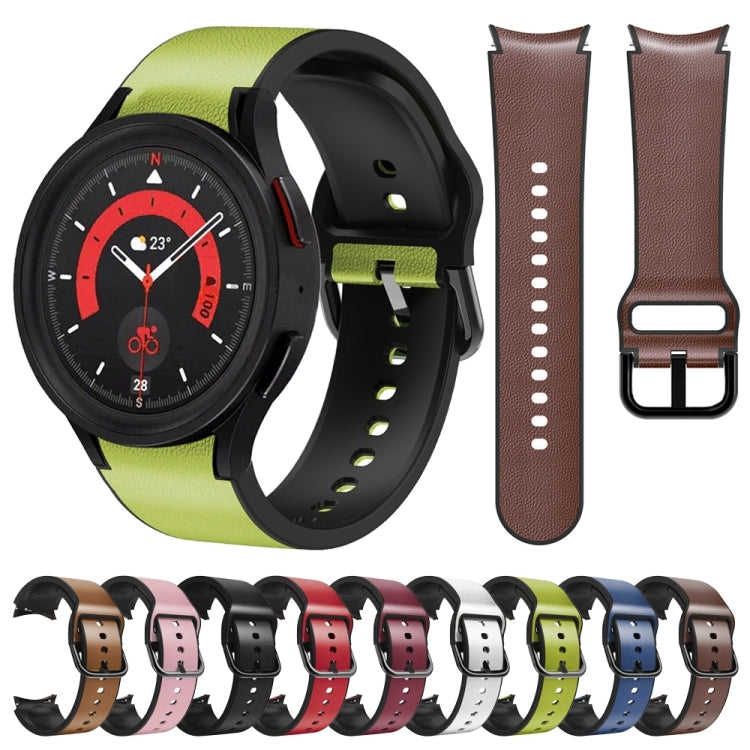 20mm Silicone Adhesive Leather Watch Band, Series 1-Reluova