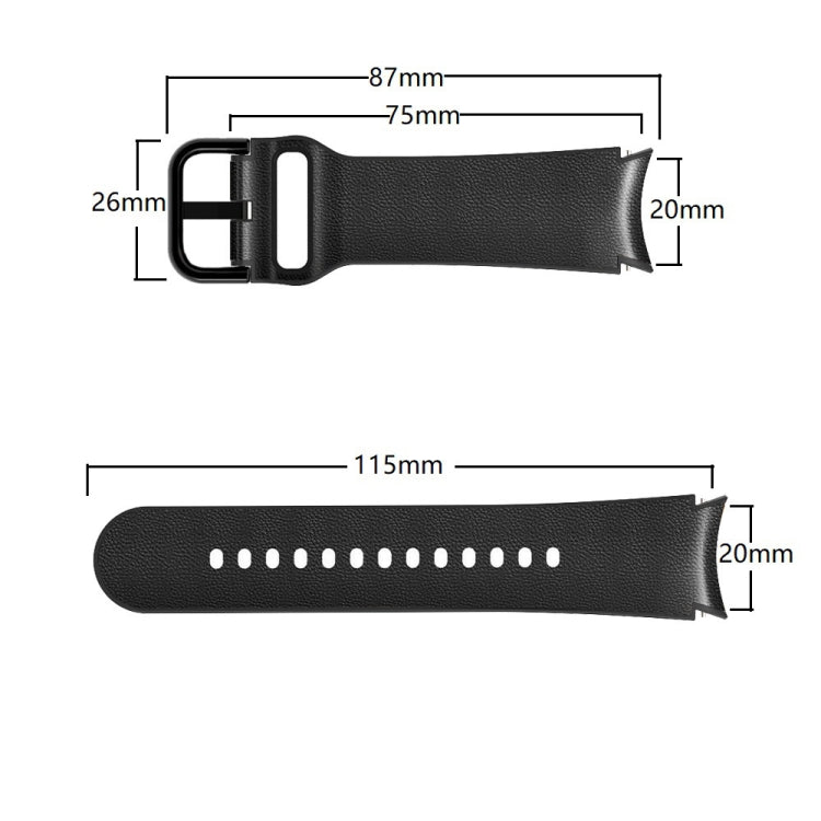 20mm Silicone Adhesive Leather Watch Band, Series 1-Reluova