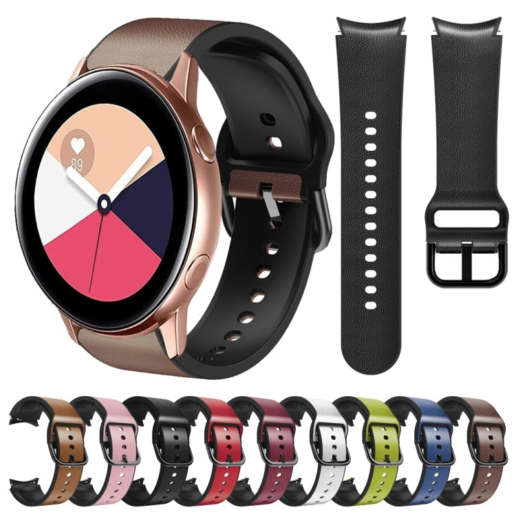 20mm Silicone Adhesive Leather Watch Band, Series 2-Reluova