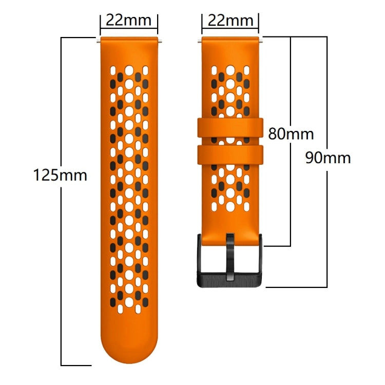 22mm Two-Color Breathable Silicone Watch Band, Series 3