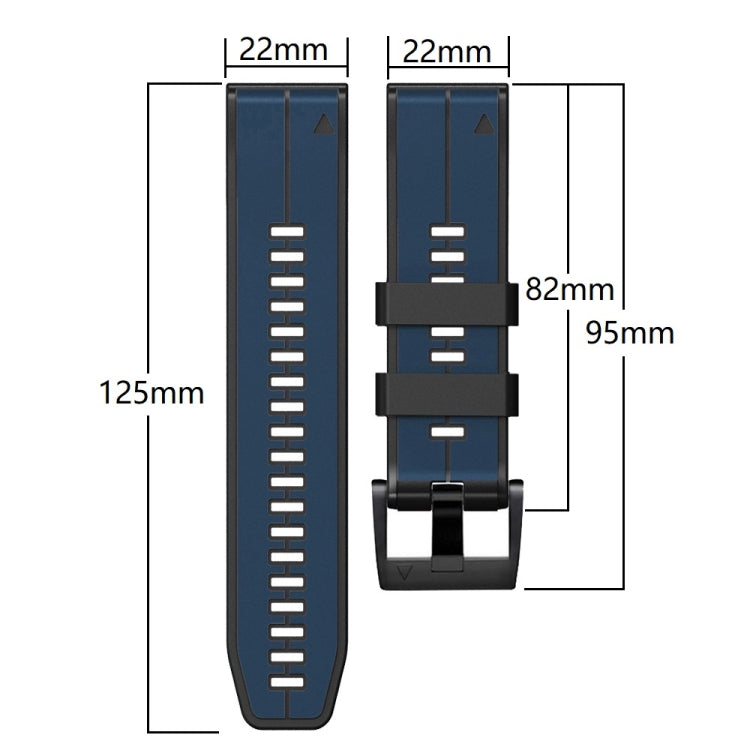 22mm Silicone Sports Two-Color Watch Band, Series 1-Reluova