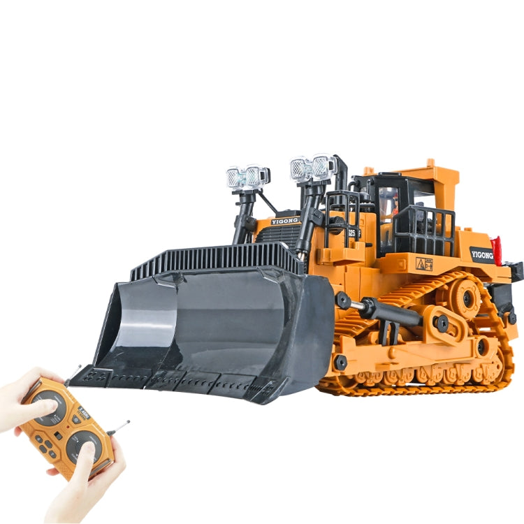 Mofun 1046 2.4G remote control nine channel engineering vehicle 1:24 multi-function crawler heavy bulldozer Reluova