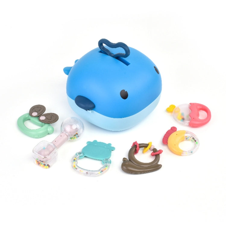 MoFun 2029A 2 in 1 Baby Rattle & Teether 6-piece Set with Whale Storage Box My Store