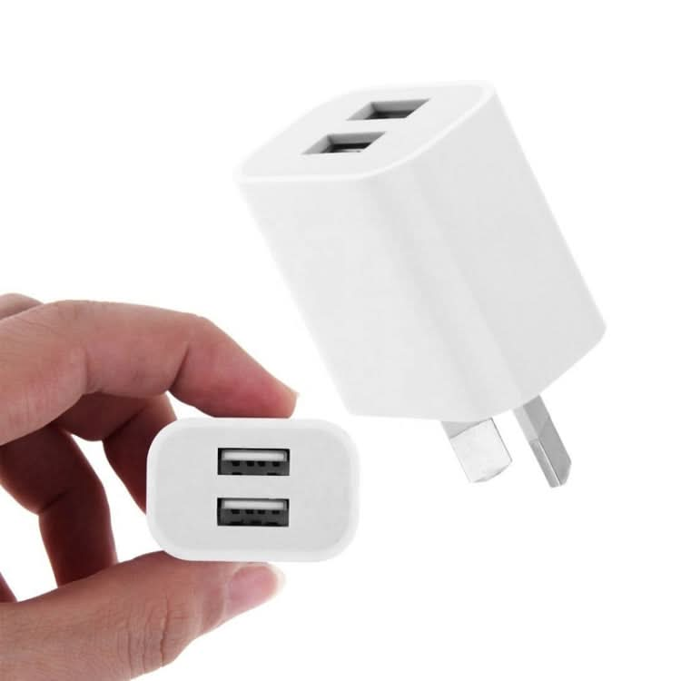 Mini Dual Port USB Charger with USB to 8 Pin Data Cable, AU Plug