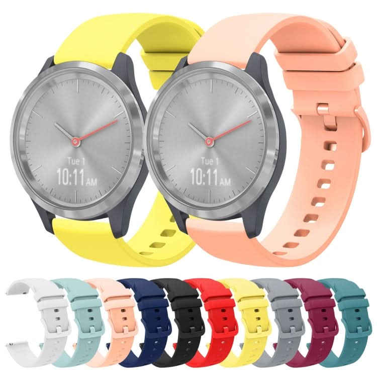 18mm Solid Color Soft Silicone Watch Band, Series 1