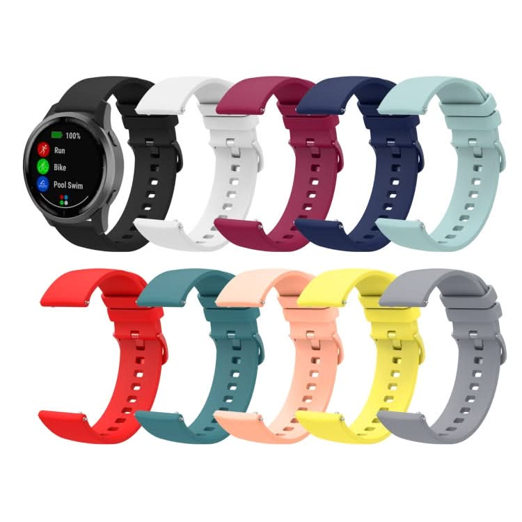 18mm Solid Color Soft Silicone Watch Band, Series 1