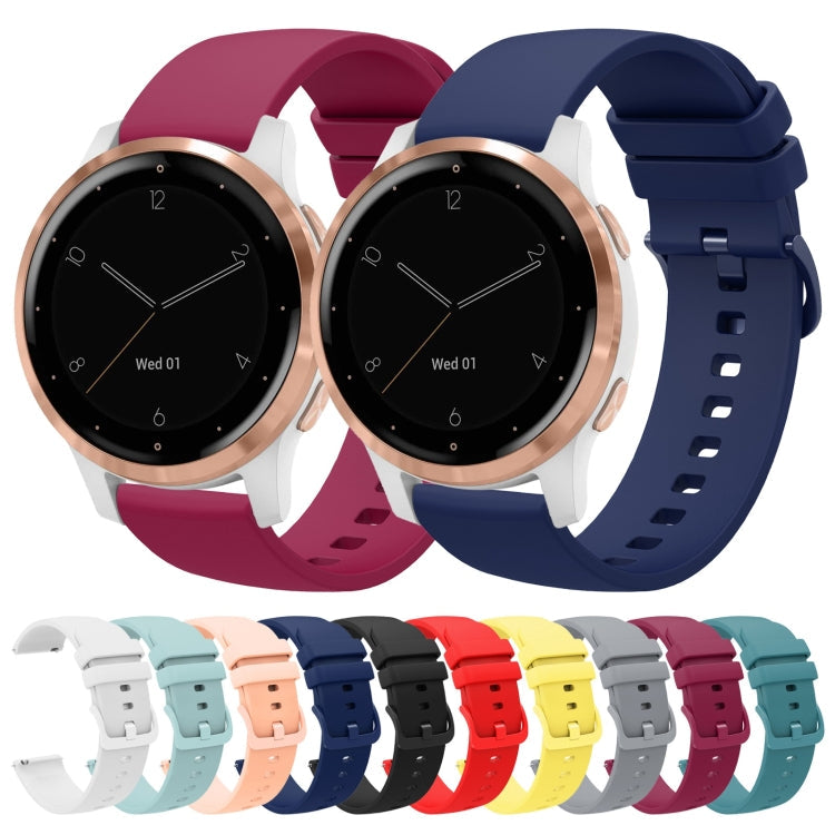 18mm Solid Color Soft Silicone Watch Band, Series 2