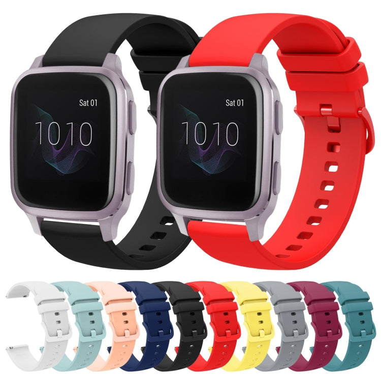 20mm Solid Color Soft Silicone Watch Band, Series 4