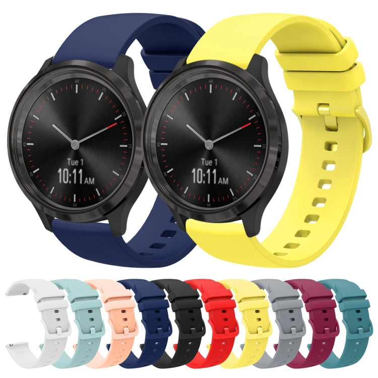 20mm Solid Color Soft Silicone Watch Band, Series 5