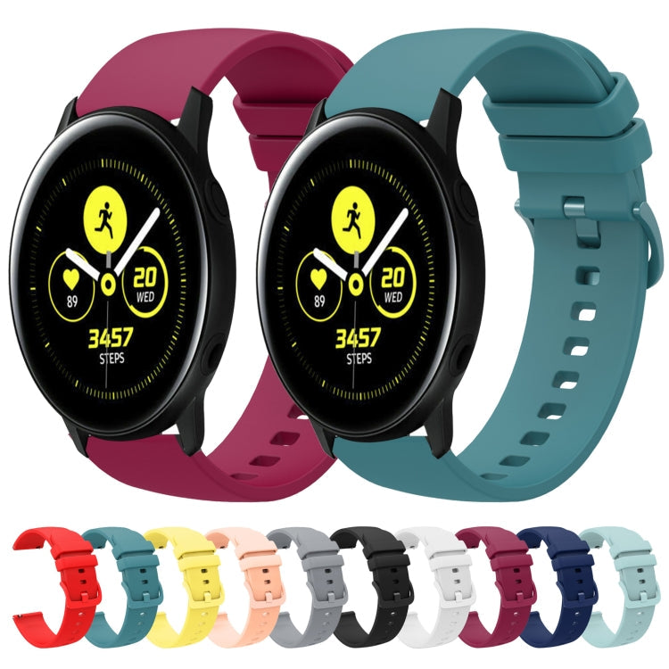 20mm Solid Color Soft Silicone Watch Band, Series 3-Reluova