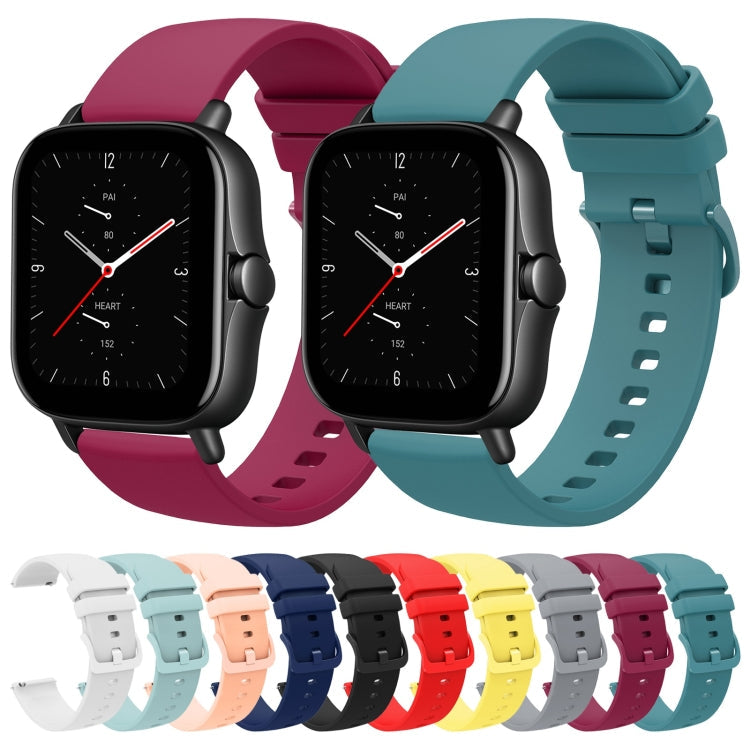 20mm Solid Color Soft Silicone Watch Band, Series 3