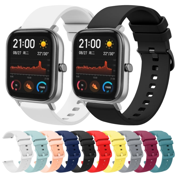 20mm Solid Color Soft Silicone Watch Band, Series 1