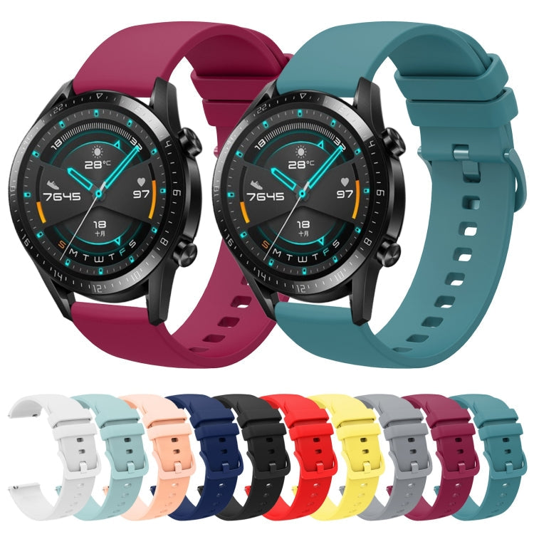 20mm Solid Color Soft Silicone Watch Band, Series 2-Reluova