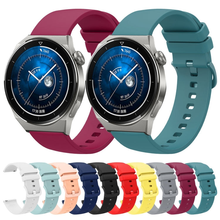 22mm Solid Color Soft Silicone Watch Band, Series 3-Reluova