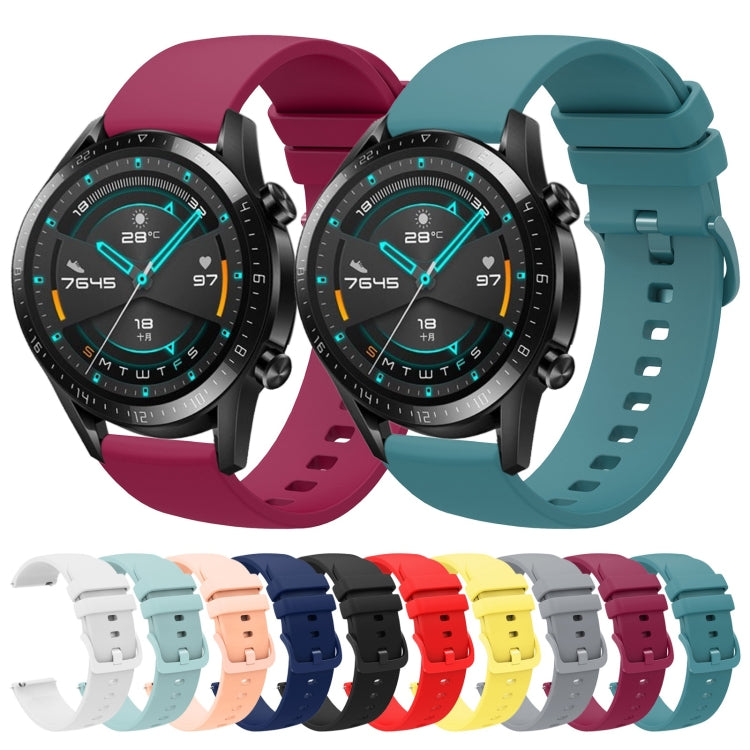 22mm Solid Color Soft Silicone Watch Band, Series 3-Reluova