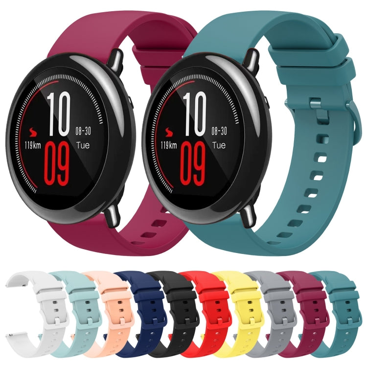 22mm Solid Color Soft Silicone Watch Band, Series 1