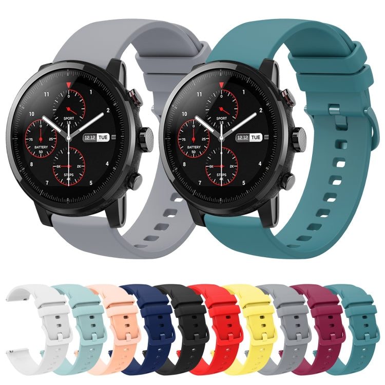 22mm Solid Color Soft Silicone Watch Band, Series 2