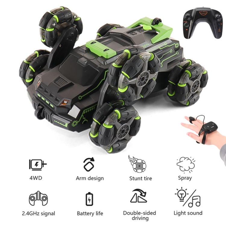 MoFun JC03 2.4G remote control six-wheel stunt car 360 degree swing arm without dead angle drift spray remote control car Dual control