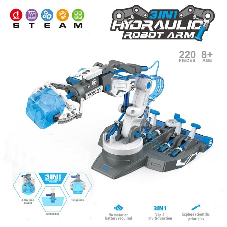 MoFun 101 Hydraulic Robot Arm 3 in 1 Science and Education Assembled Toys Reluova