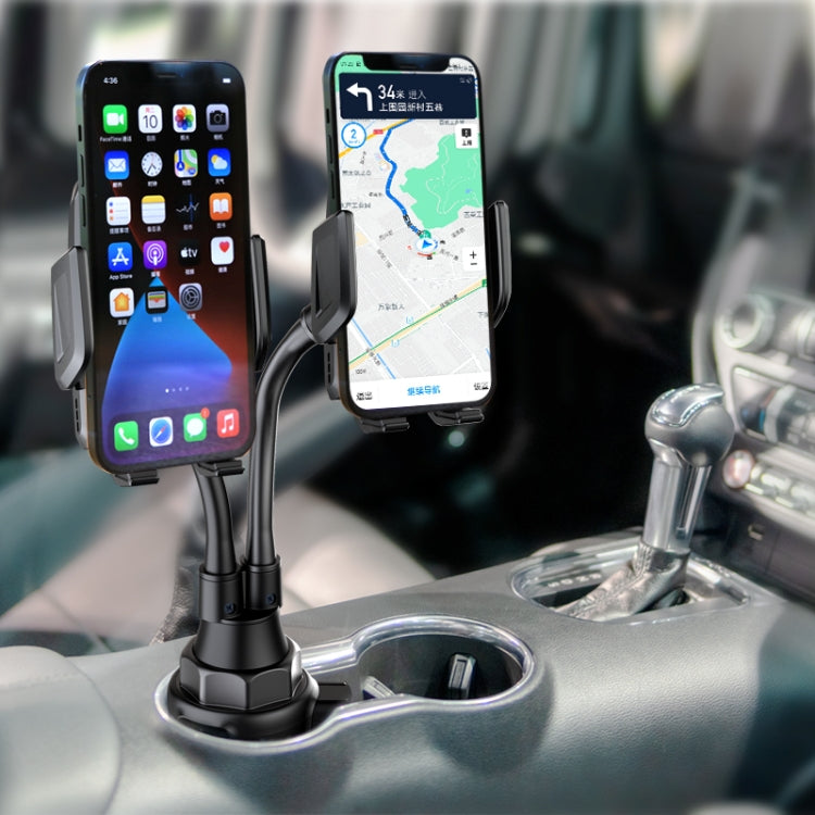 A080+X908 Car Cup Double Mobile Phone Holder Mount Adjustable Cradle Bracket ÎҵÄÉ̵ê