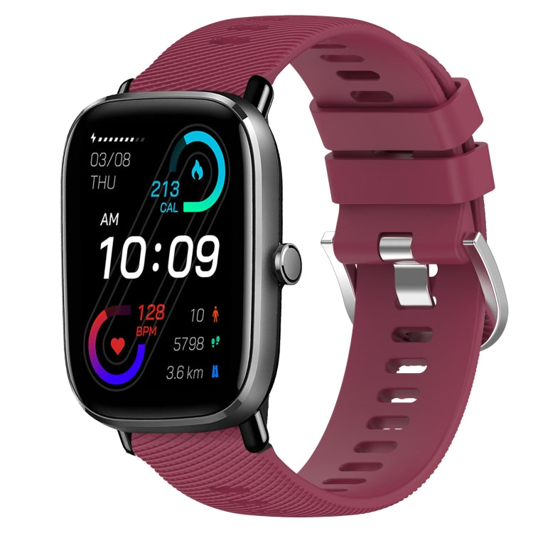 20mm Solid Color Soft Silicone Watch Band, Series 4