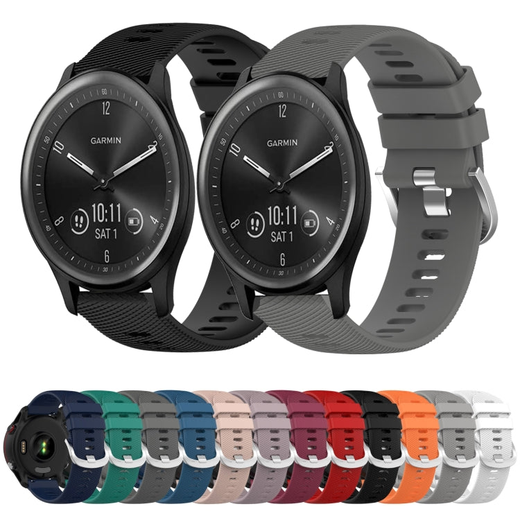 20mm Solid Color Soft Silicone Watch Band, Series 5