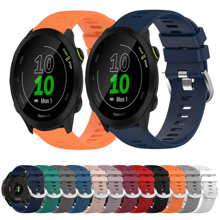 20mm Solid Color Soft Silicone Watch Band, Series 2