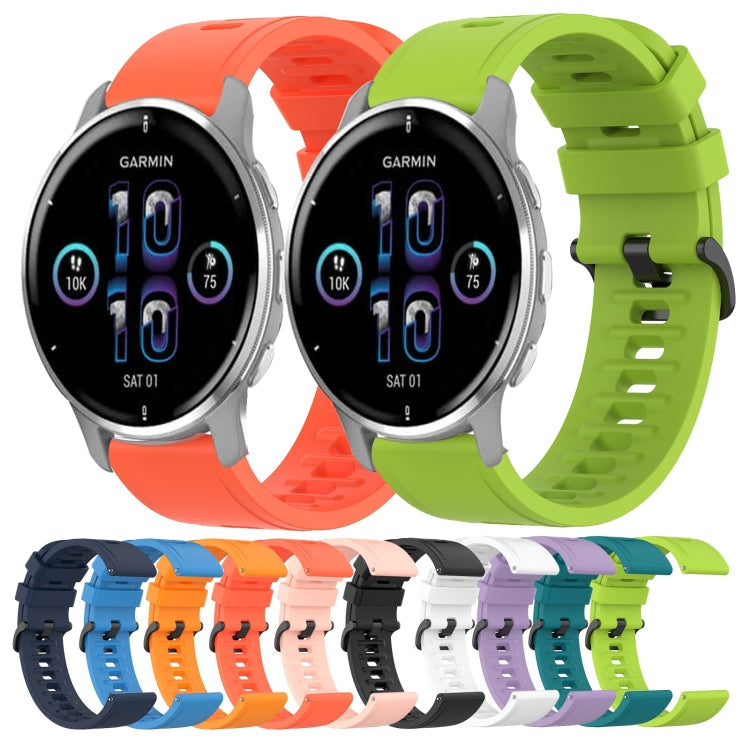 20mm Solid Color Soft Silicone Watch Band, Series 2