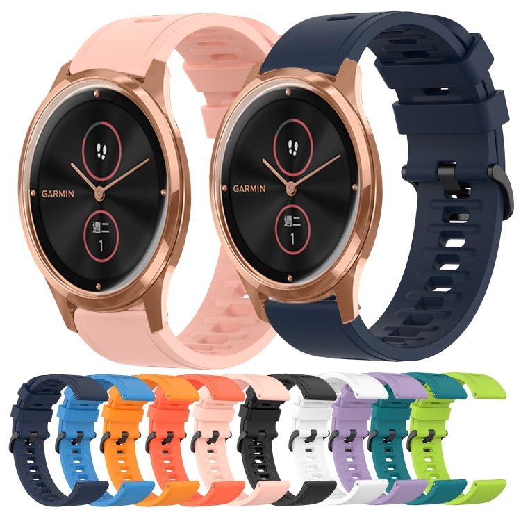 20mm Solid Color Soft Silicone Watch Band, Series 1