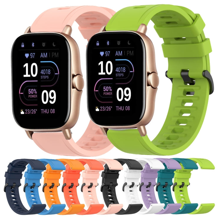 20mm Solid Color Soft Silicone Watch Band, Series 3