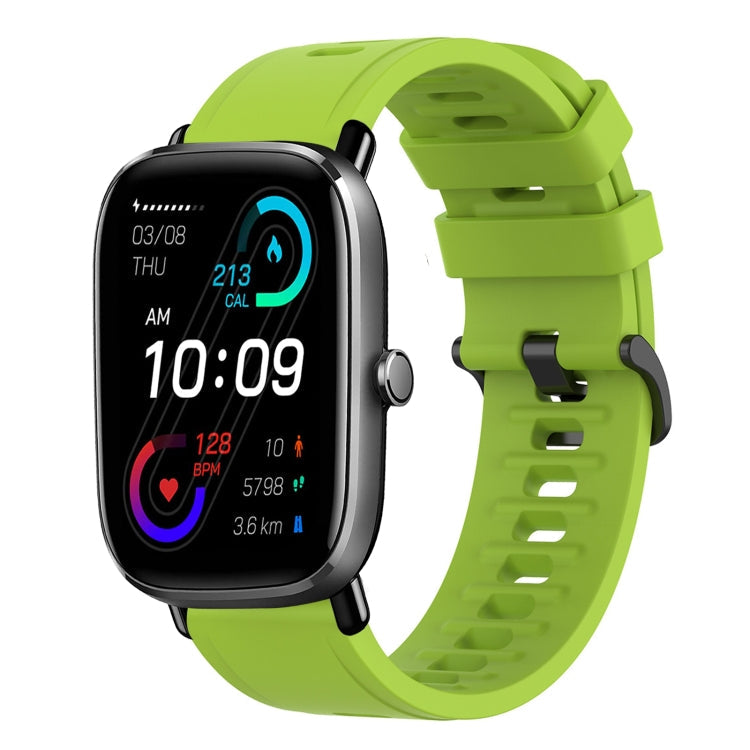 20mm Solid Color Soft Silicone Watch Band, Series 2