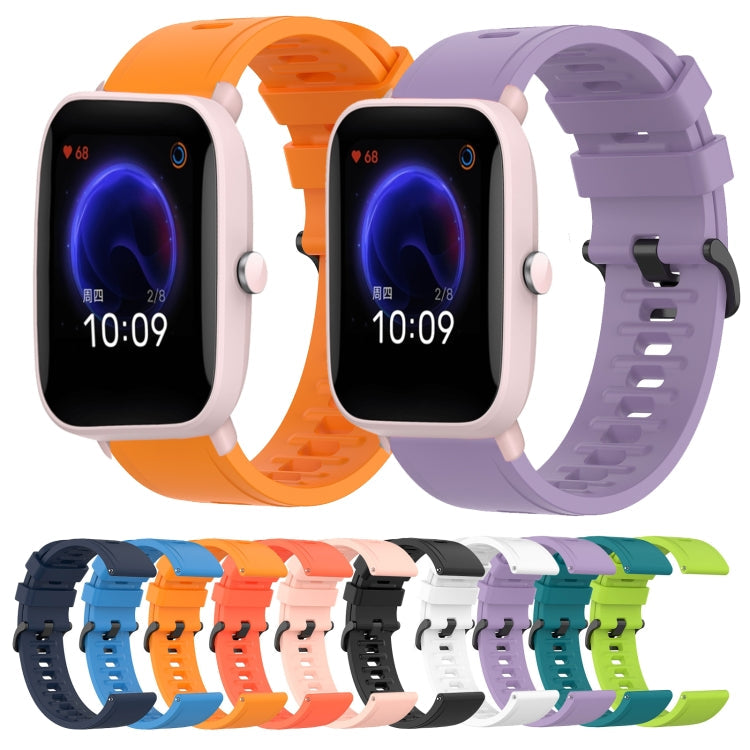 20mm Solid Color Soft Silicone Watch Band, Series 2