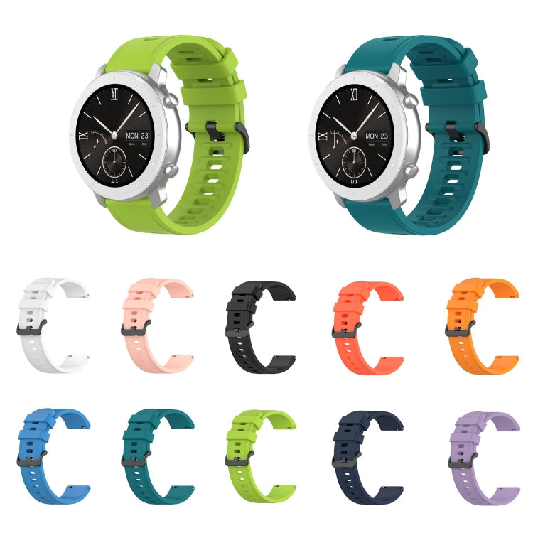 22mm Solid Color Soft Silicone Watch Band, Series 1