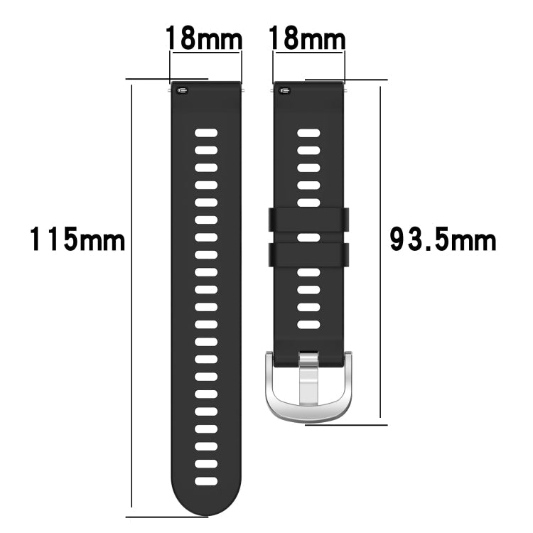 18mm Solid Color Silicone Watch Band, Series 1