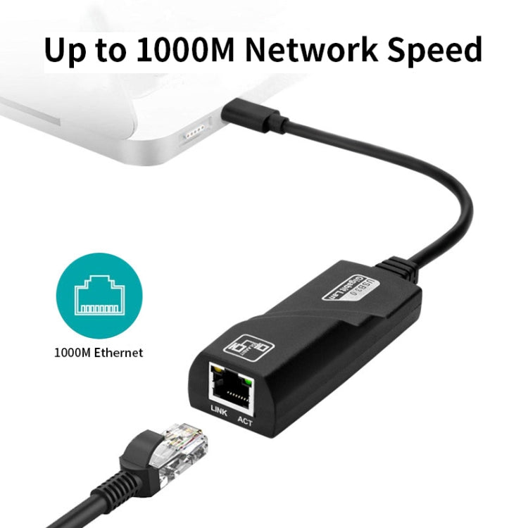 JSM 1000 Mbps USB-C / Type-C to RJ45 Ethernet Adapter Network Cable My Store