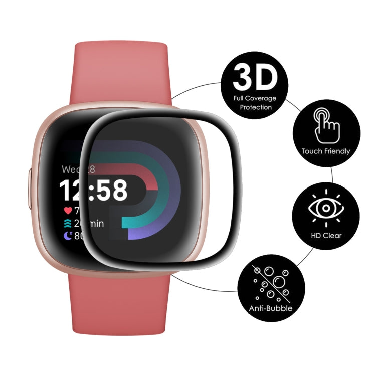 For Fitbit Versa 4 / Sense 2 ENKAY 3D Full Coverage Soft PC Edge + PMMA HD Screen Protector Film