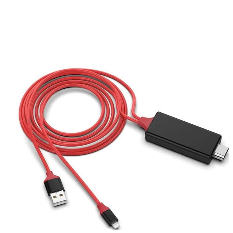 2m 1080P 8 Pin to HDMI Adapter Cable, Compatible with iPhone to HDMI Adapter,