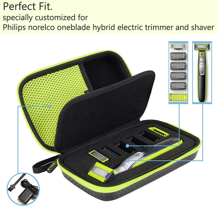 Razor EVA PU Box Travel Storage Bag For Philips QP2520 / QP2530 / QP2620 / QP2630 Shaver