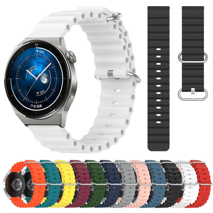 22mm Ocean Style Silicone Solid Color Watch Band, Series 4-Reluova