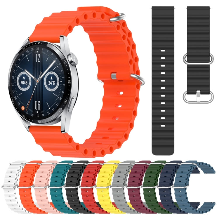 22mm Ocean Style Silicone Solid Color Watch Band, Series 1-Reluova