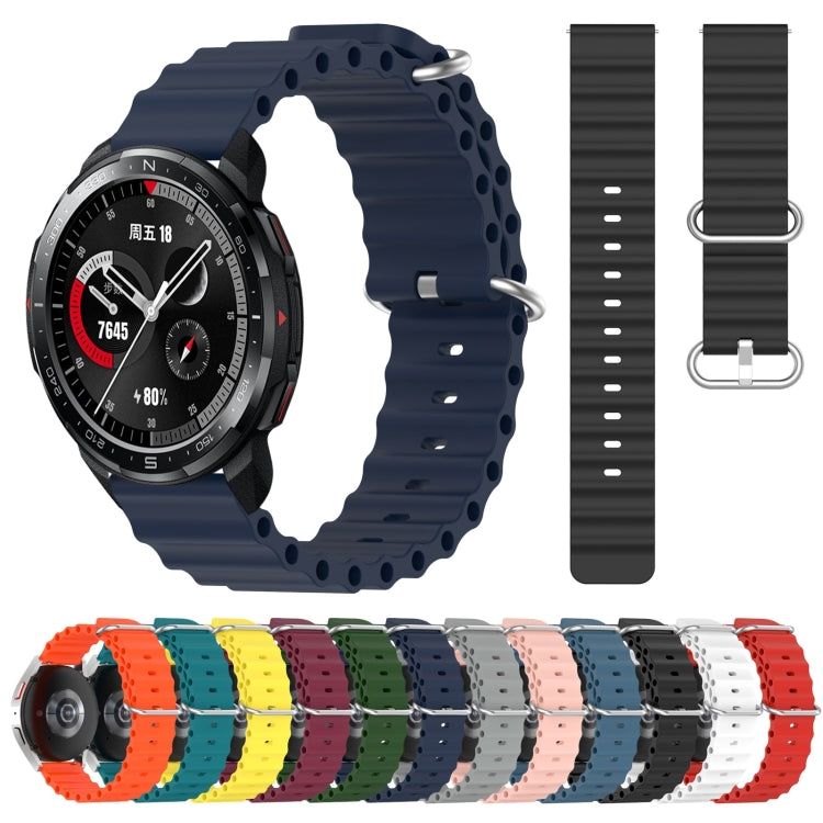 22mm Ocean Style Silicone Solid Color Watch Band, Series 3-Reluova