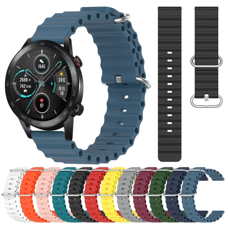 22mm Ocean Style Silicone Solid Color Watch Band, Series 5-Reluova