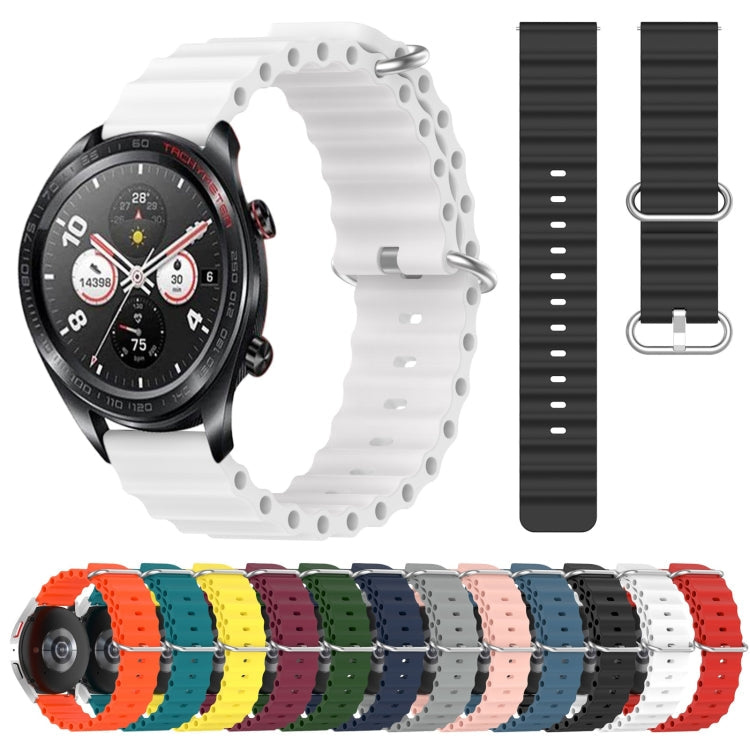 22mm Ocean Style Silicone Solid Color Watch Band, Series 4-Reluova