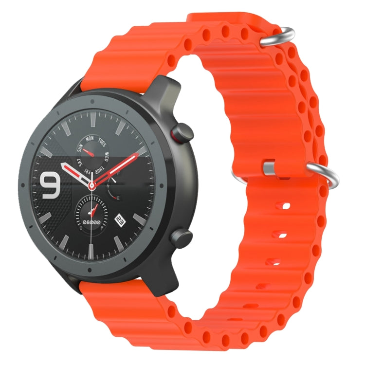 22mm Ocean Style Silicone Solid Color Watch Band, Series 2