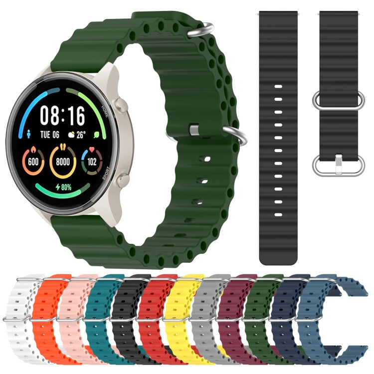 22mm Ocean Style Silicone Solid Color Watch Band, Series 1-Reluova