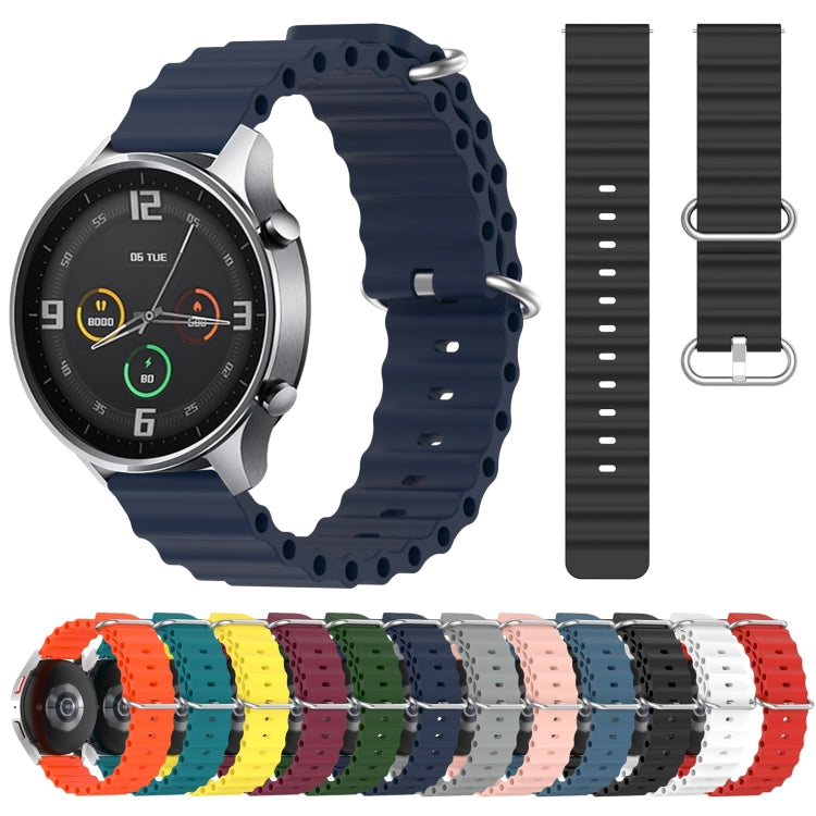 22mm Ocean Style Silicone Solid Color Watch Band, Series 3-Reluova