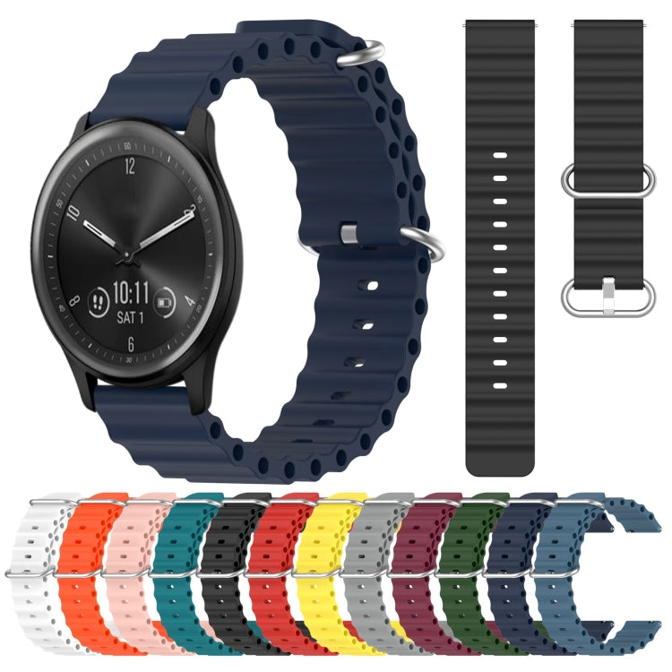 20mm Ocean Style Silicone Solid Color Watch Band, Series 5