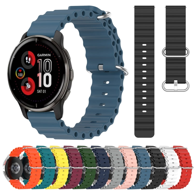 20mm Ocean Style Silicone Solid Color Watch Band, Series 2